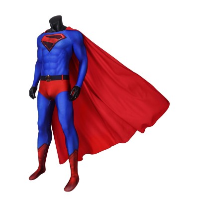 DC Comic Crisis On Infinite Earths Clark Kent Superman Suit with Cape Carnevale Halloween