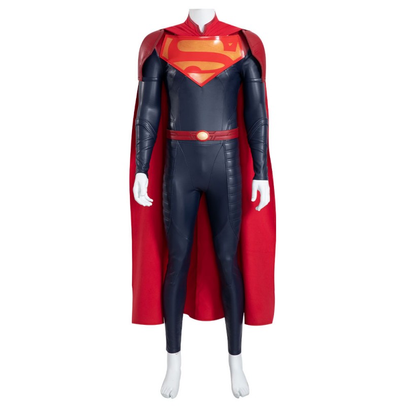 Film DC Comics Superman Cosplay Dark Navy Poliestere Ecopelle Set DC Comics senza scarpe Costumi Cosplay Halloween