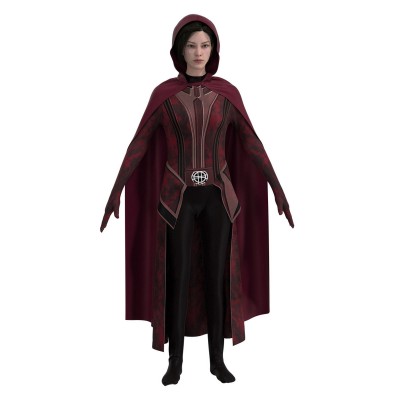 Dramma TV Marvel Comics Wanda Vision Scarlet Witch Cosplay Dard Abito rosso con motivi Halloween