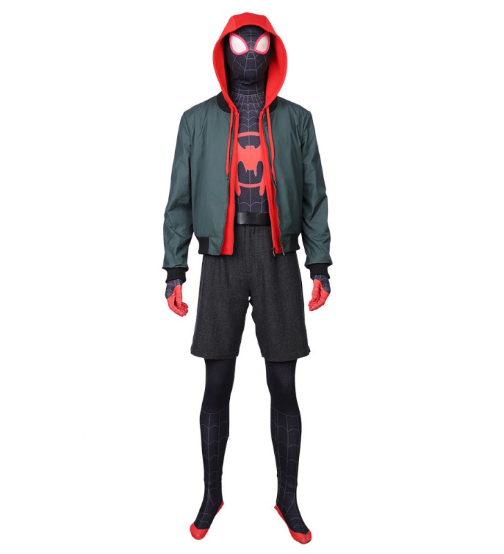 Marvel Comics Spider Man Into The Spider Verse Miles Morales Movie Spider Man di Edizione Deluxe Costumi Cosplay Halloween