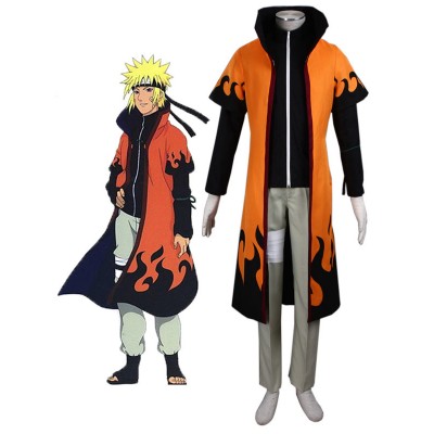 Naruto Uzumaki Naruto Sixth Hokage Uniform Anime Costumi Cosplay Carnevale Halloween