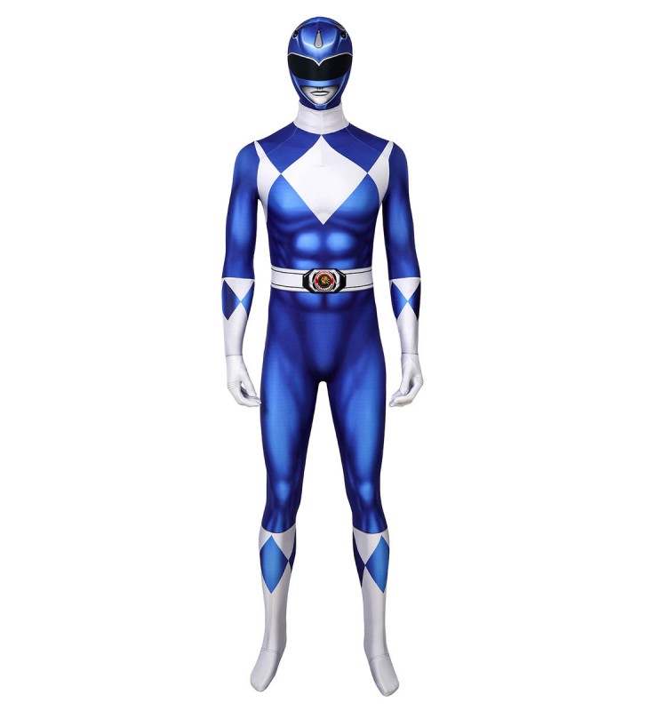 tuta Mighty Morphin Power Rangers Blue Ranger Zentai Costumi Cosplay